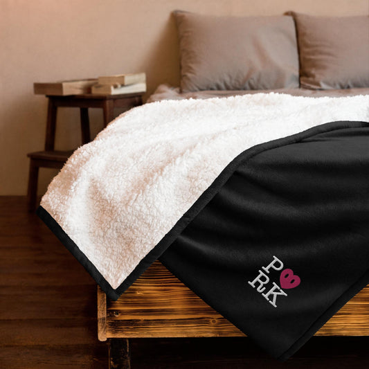 DP-D000#S-000 P<3RK Embroidered Premium Sherpa Blanket