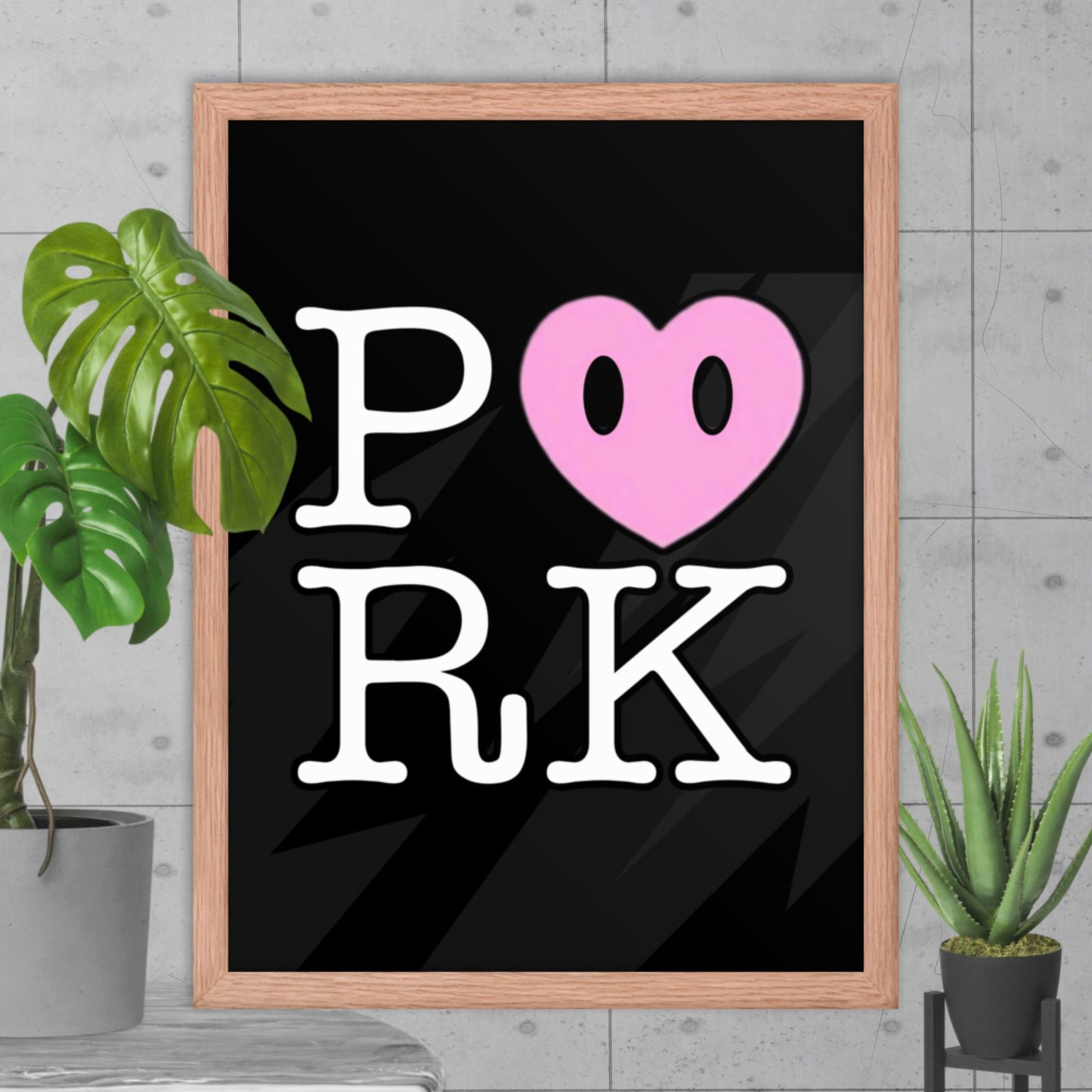 DK-D000#S-000 P<3RK Enhanced Matte Paper Framed Poster (in)