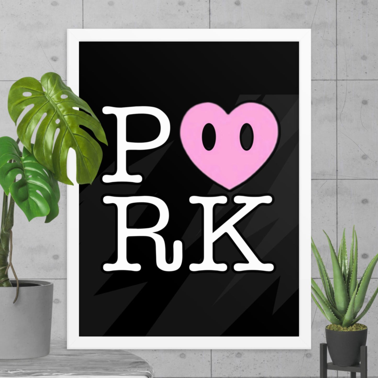 DK-D000#S-000 P<3RK Enhanced Matte Paper Framed Poster (in)