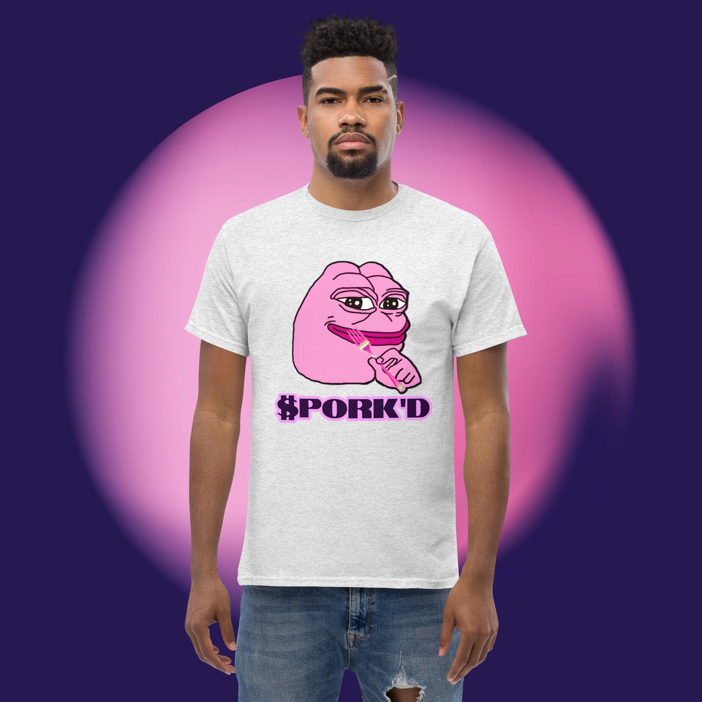 AB-D001#S-004 PINK-PEPE-$PORK Men's Classic Tee