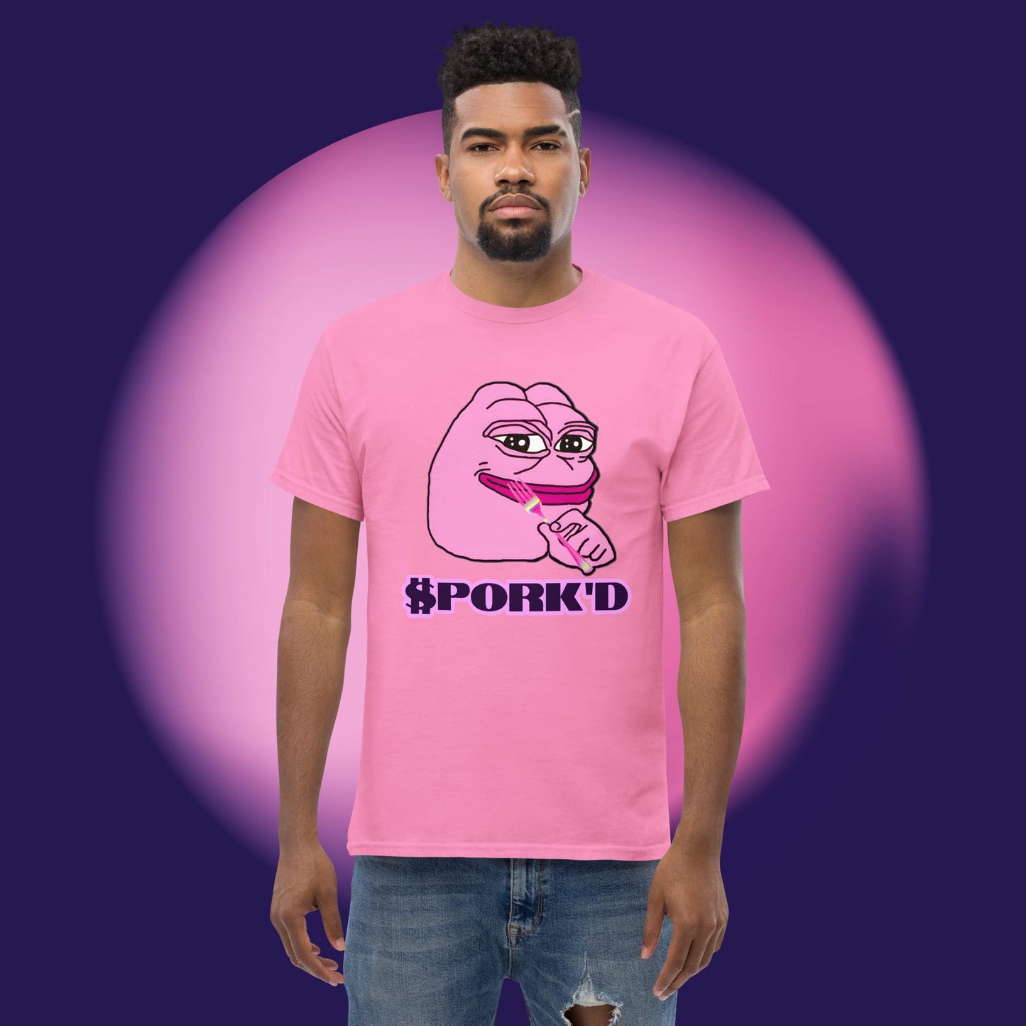 AB-D001#S-004 PINK-PEPE-$PORK Men's Classic Tee