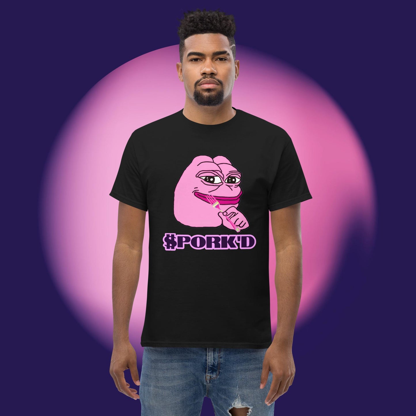 AB-D001#S-004 PINK-PEPE-$PORK Men's Classic Tee