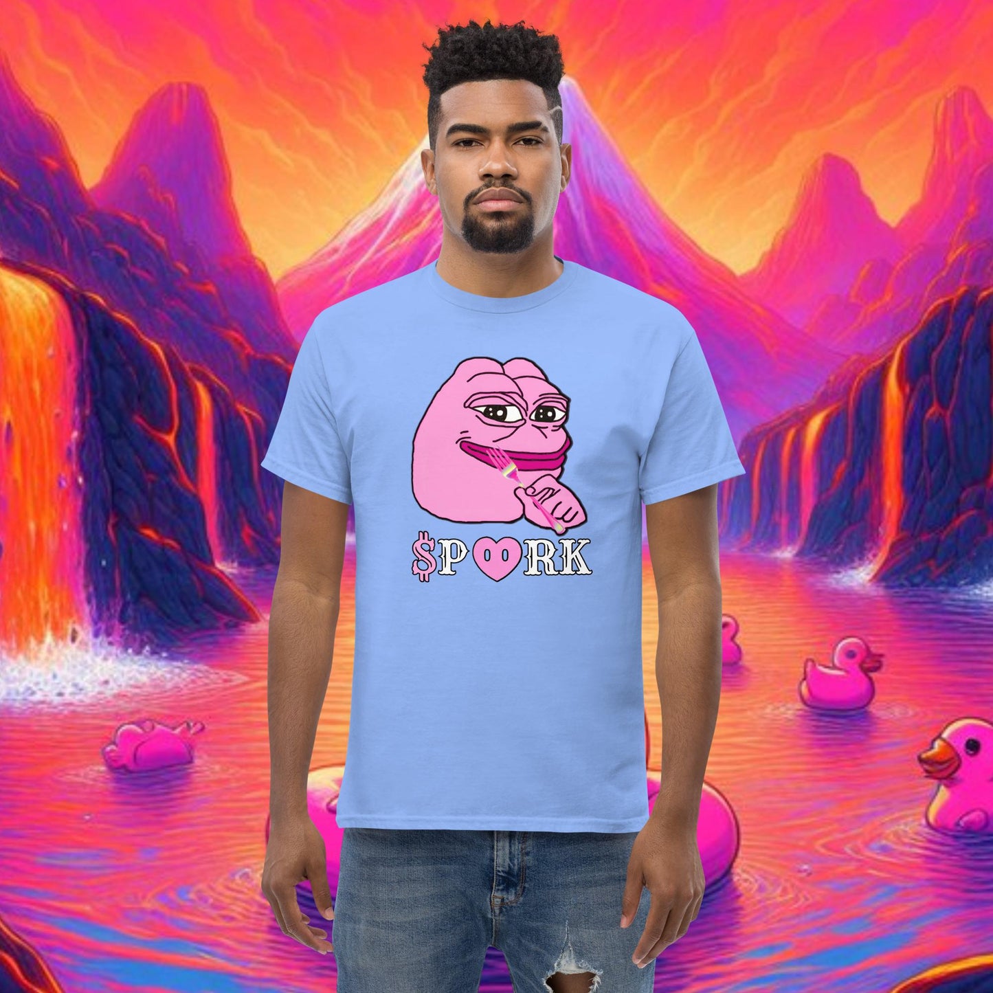 AB-D001#S-001 PINK-PEPE-$PORK Men's Classic Tee