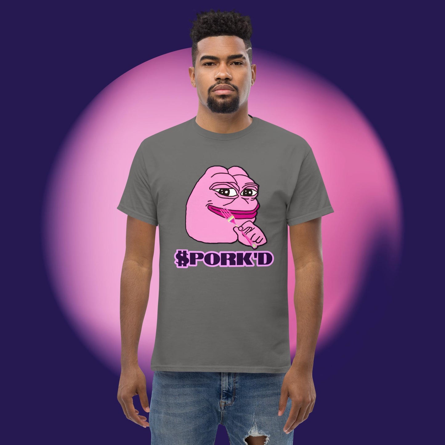 AB-D001#S-004 PINK-PEPE-$PORK Men's Classic Tee