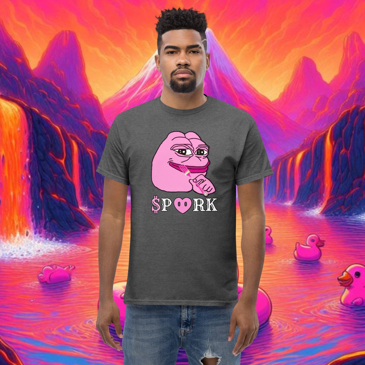 AB-D001#S-001 PINK-PEPE-$PORK Men's Classic Tee