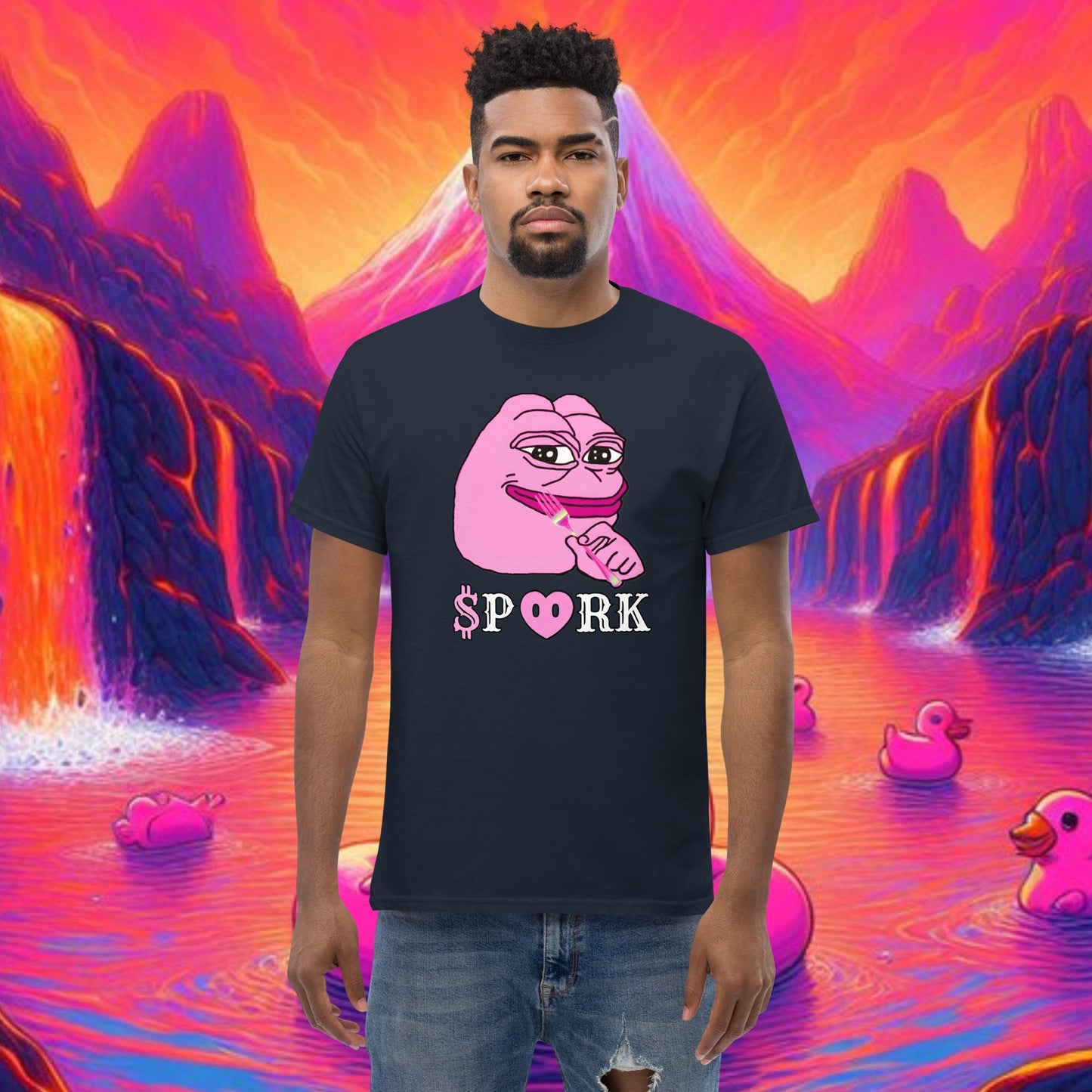 AB-D001#S-001 PINK-PEPE-$PORK Men's Classic Tee