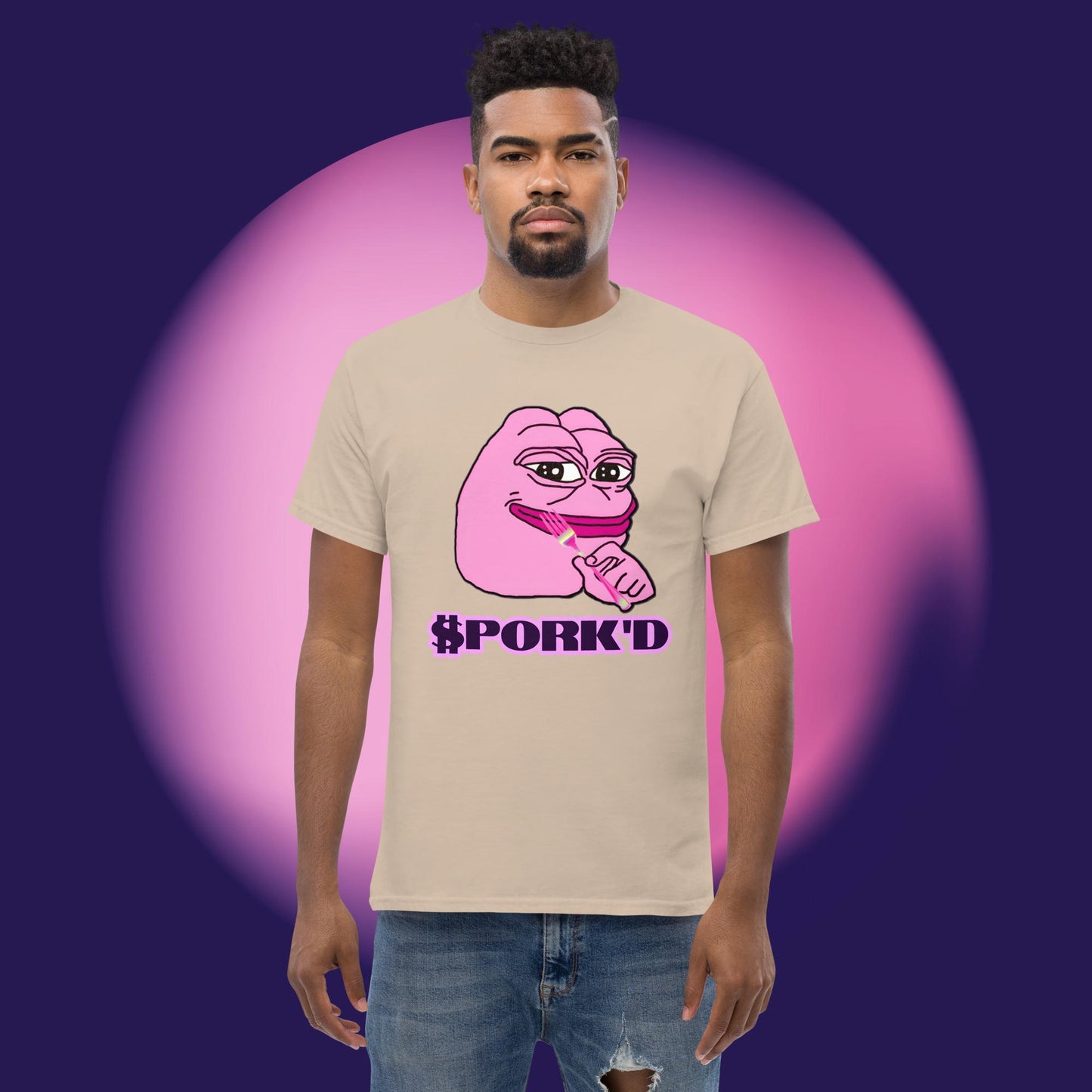 AB-D001#S-004 PINK-PEPE-$PORK Men's Classic Tee