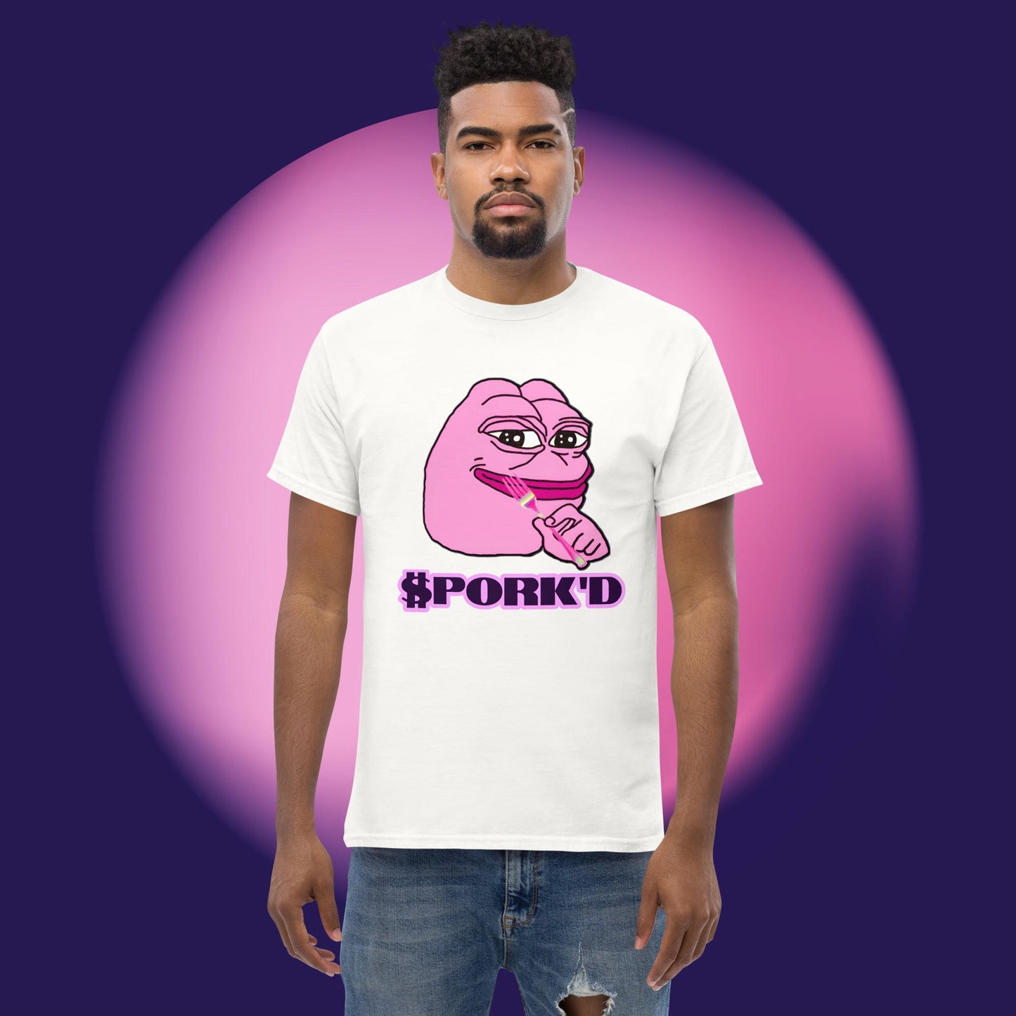 AB-D001#S-004 PINK-PEPE-$PORK Men's Classic Tee