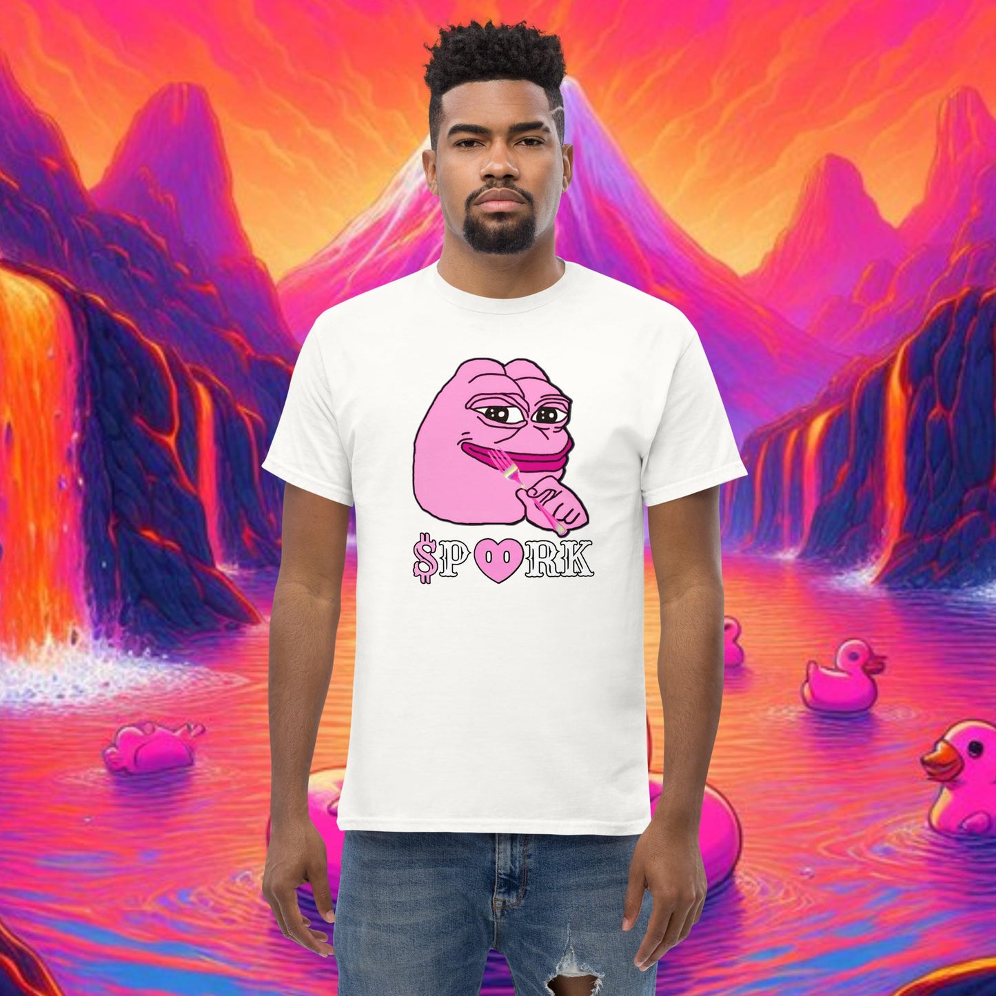 AB-D001#S-001 PINK-PEPE-$PORK Men's Classic Tee