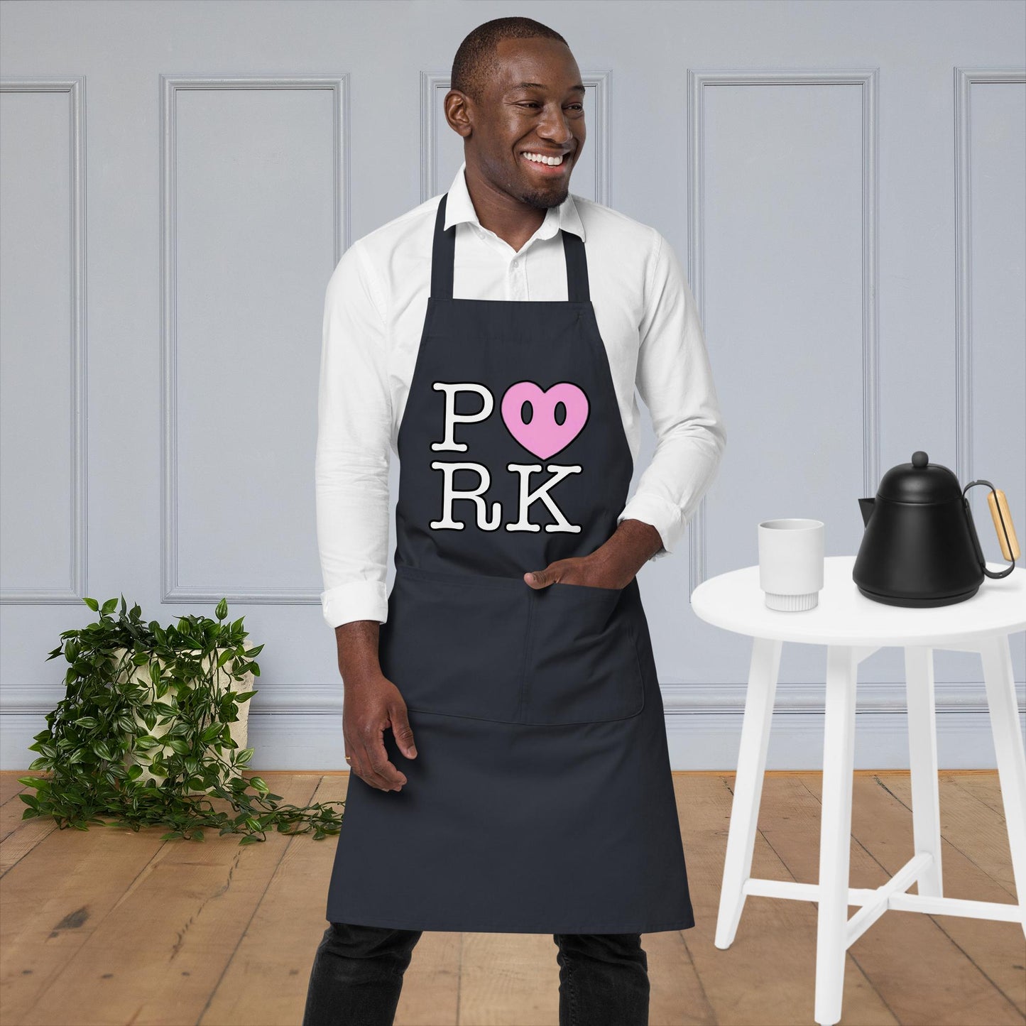 EA-D000#S-000 P<3RK Organic Cotton Apron