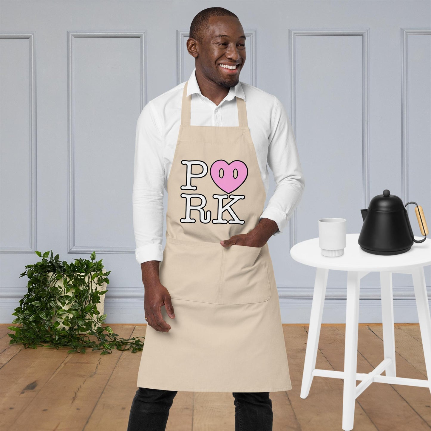 EA-D000#S-000 P<3RK Organic Cotton Apron