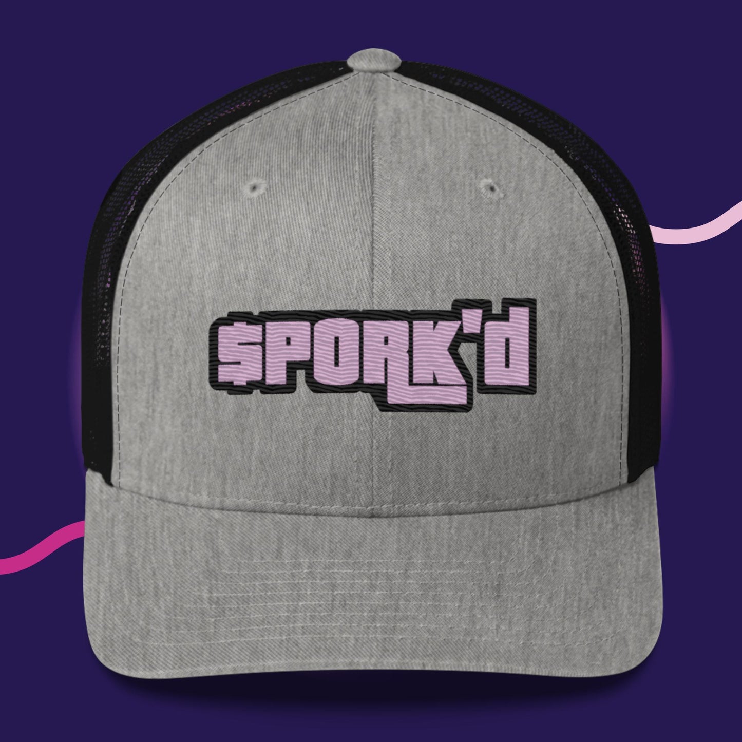 BY-D000#S-052 $PORK'D Snapback Trucker Cap