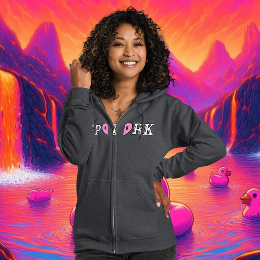 AZ-D001#S-001 PINK PEPE $PORK Unisex Heavy Blend Zip Hoodie