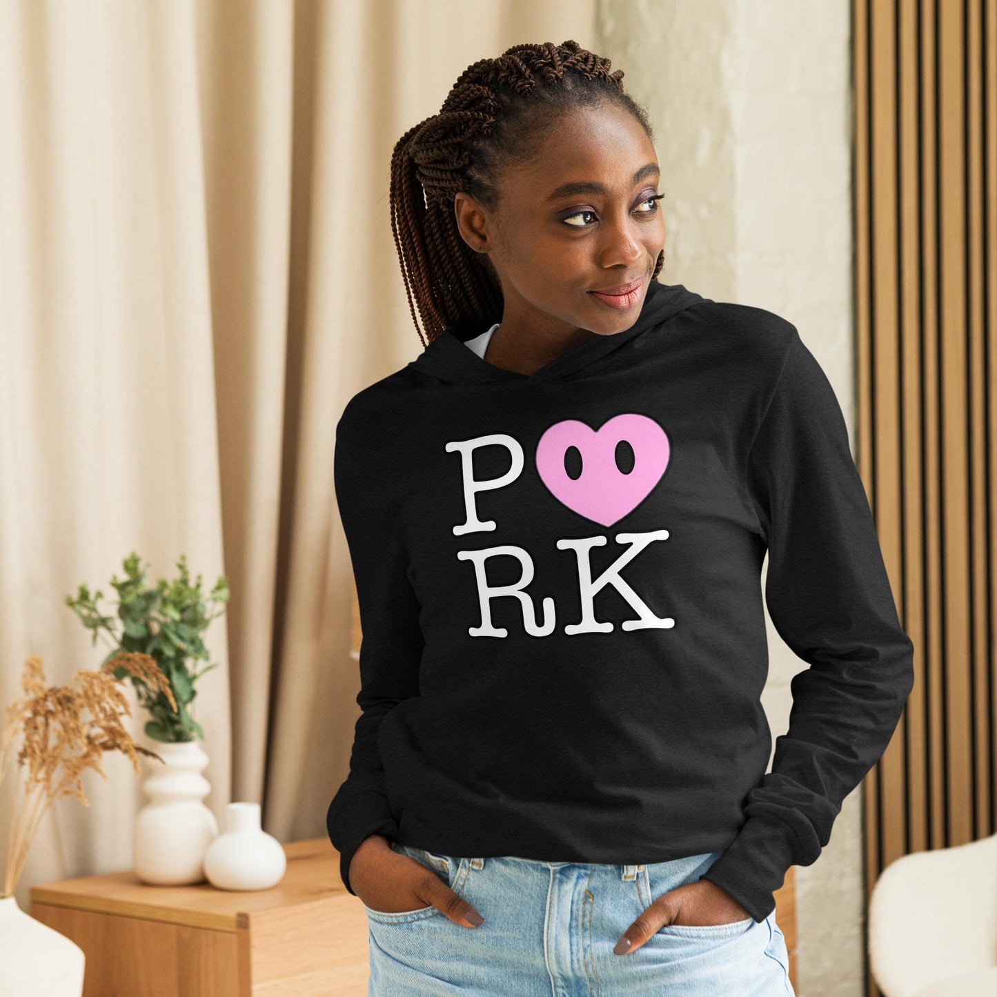 AT-D000#S-000 P<3RK Unisex Hooded Long Sleeve Tee