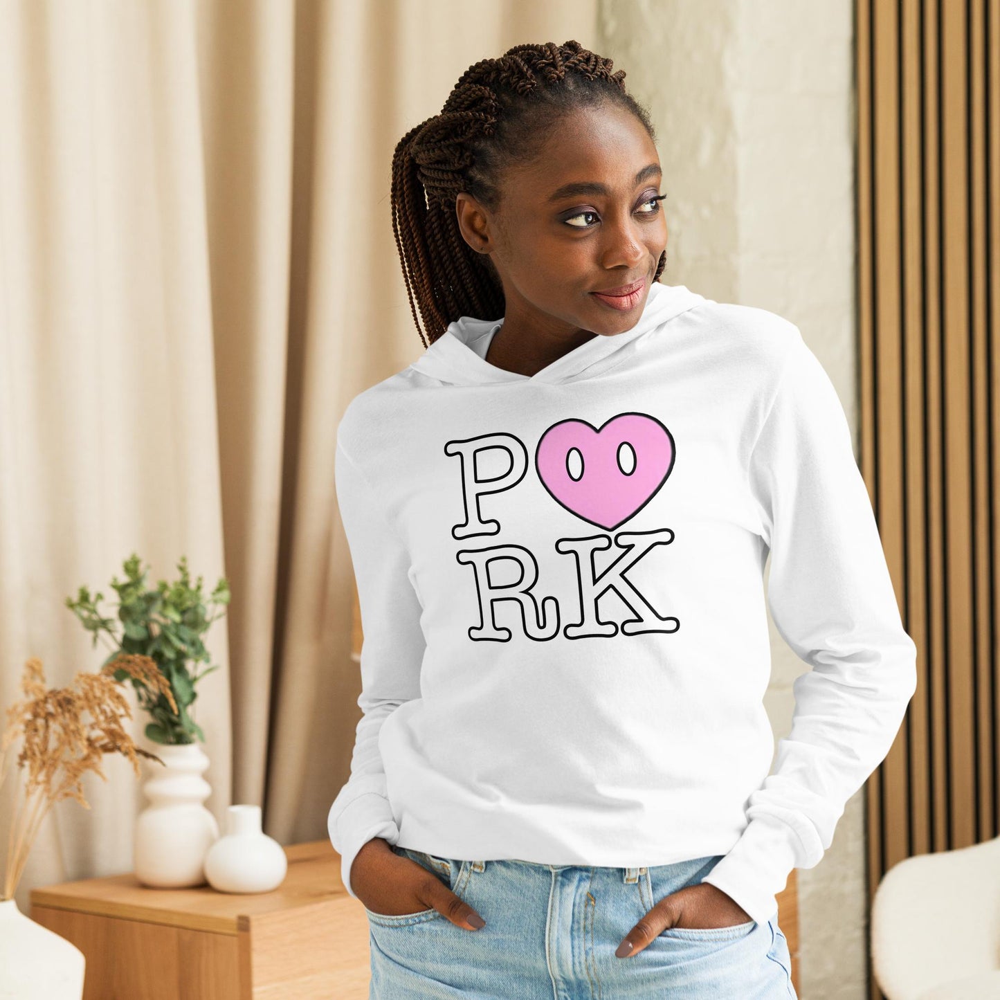 AT-D000#S-000 P<3RK Unisex Hooded Long Sleeve Tee