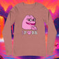 AS-D001#S-001 PINK PEPE $PORK Unisex Long Sleeve Tee