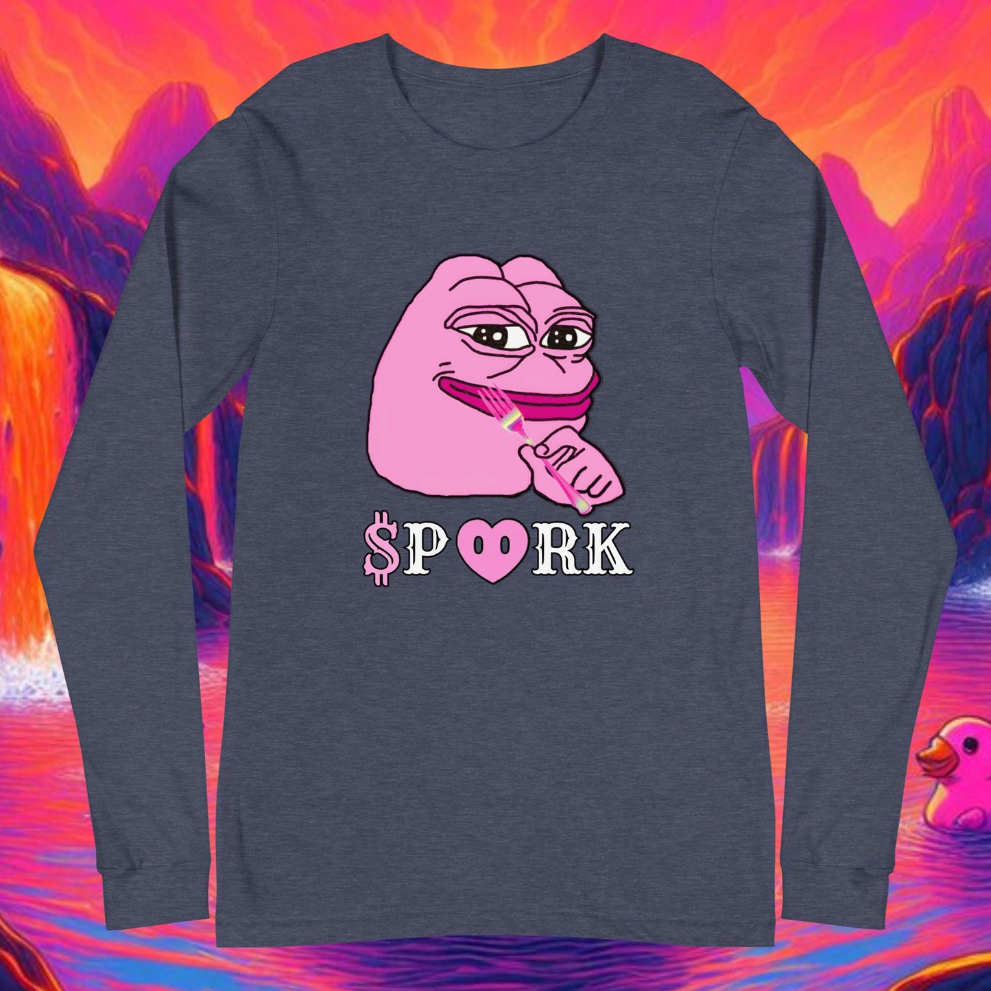 AS-D001#S-001 PINK PEPE $PORK Unisex Long Sleeve Tee