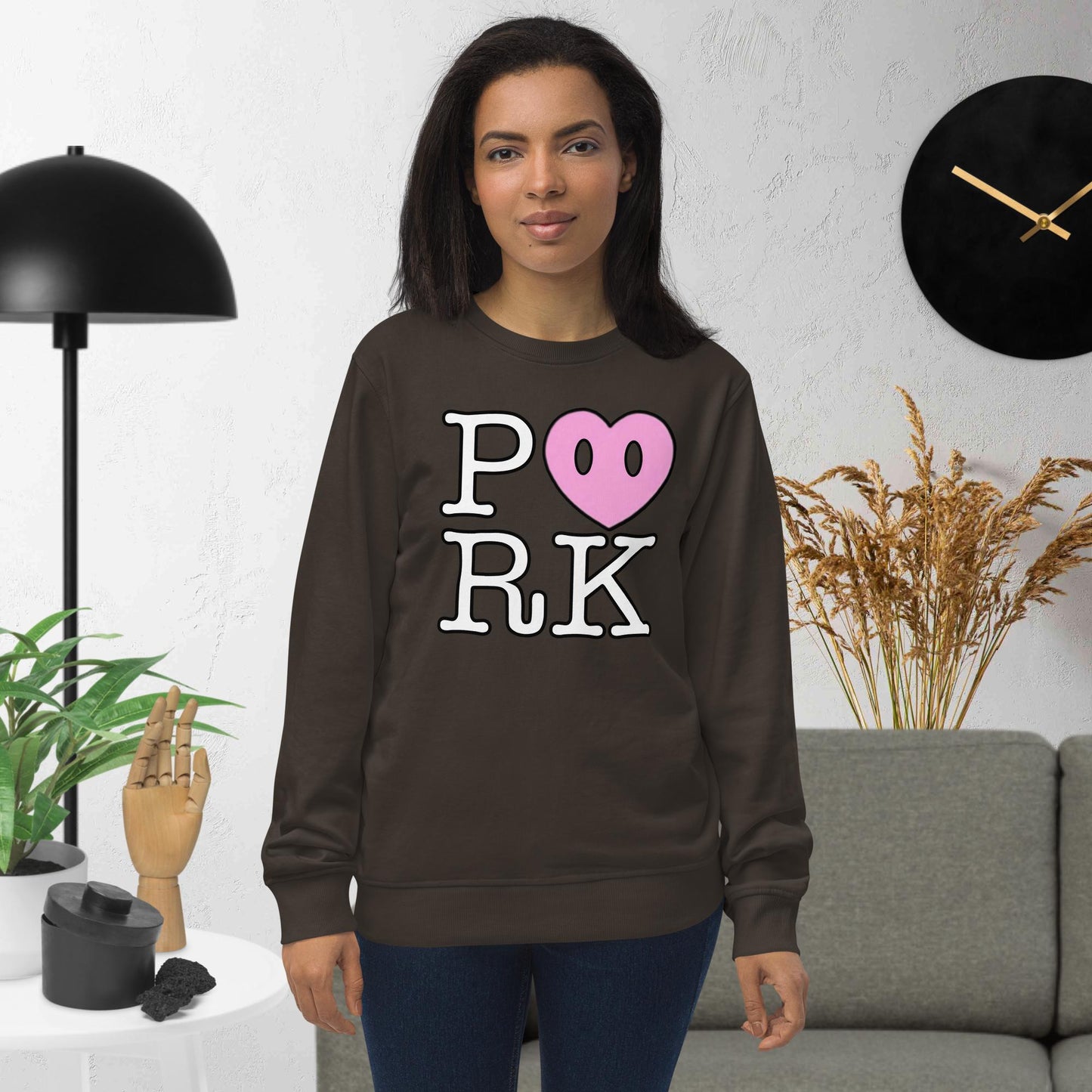 AV-D000#S-000 P<3RK Unisex Organic Sweatshirt