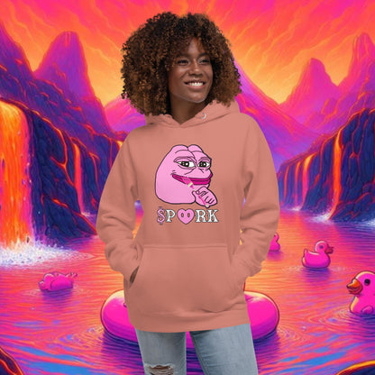 BA-D001#S-001 PINK PEPE $PORK Unisex Premium Hoodie