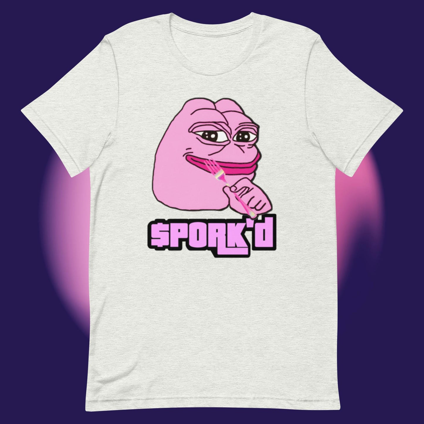 AA-D001#S-052 PINK-PEPE-$PORK'D Unisex Staple T-Shirt