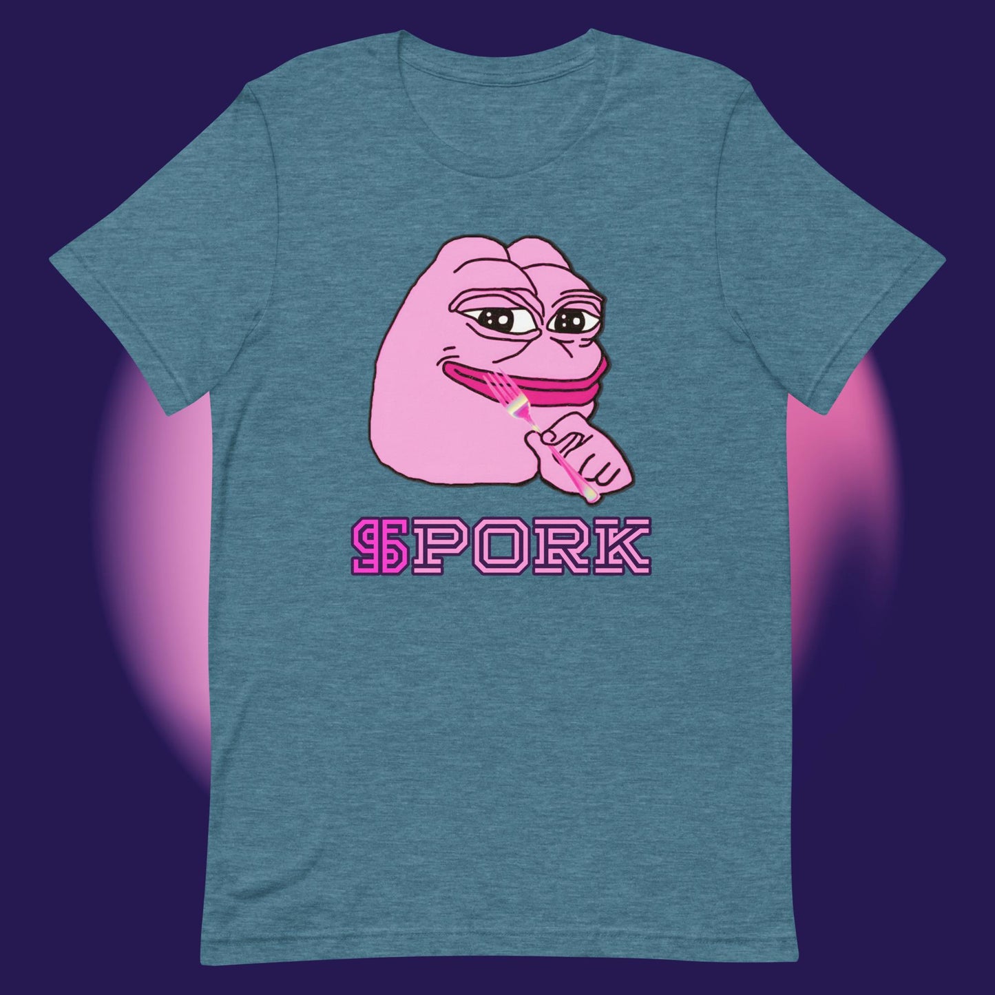 AA-D001#S-025 PINK-PEPE-$PORK Unisex Staple T-Shirt