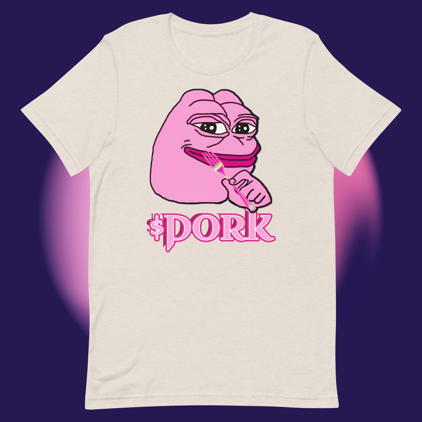 AA-D001#S-036 PINK-PEPE-$PORK Unisex Staple T-Shirt