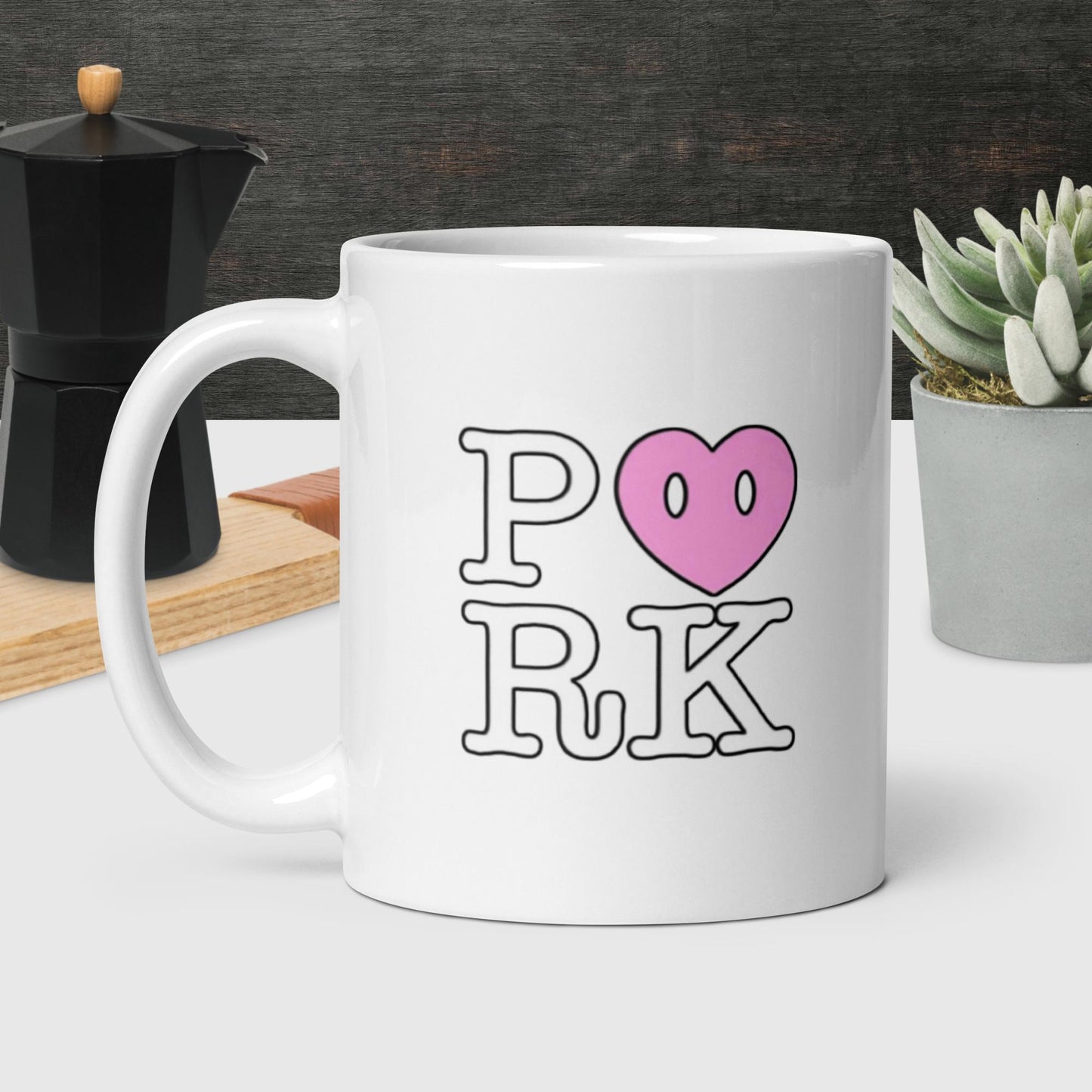 CW-D000#S-000 P<3RK White Glossy Mug