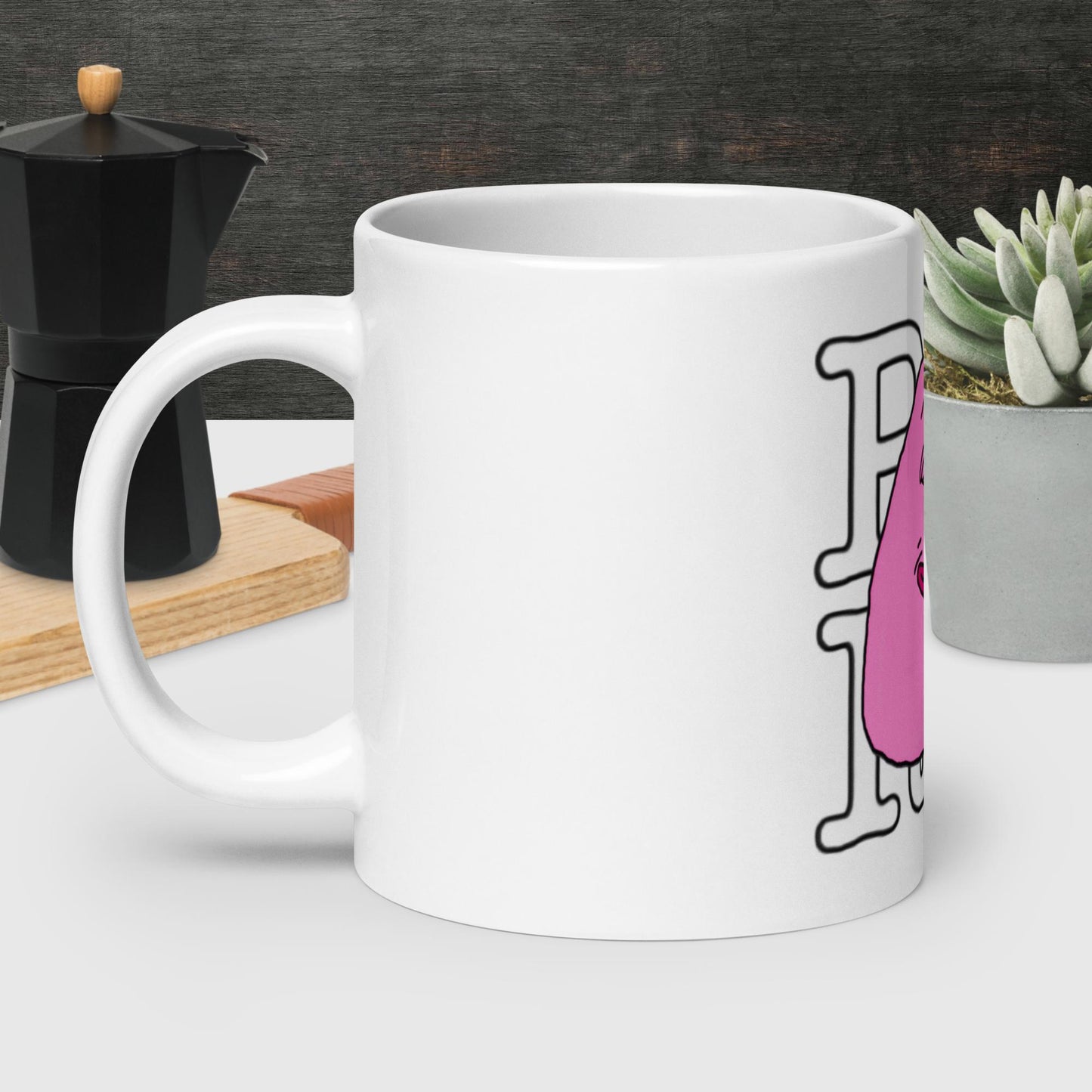 CW-D000#S-000 P<3RK White Glossy Mug