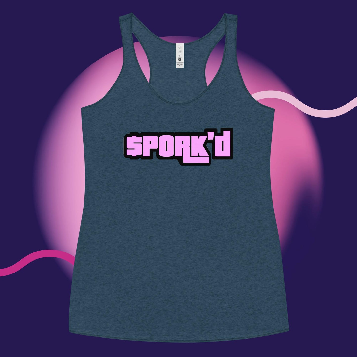 AN-D000#S-052 $PORK'D Women's Racerback Tank Top