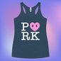 AN-D000#S-000 $PORK Women's Racerback Tank Top