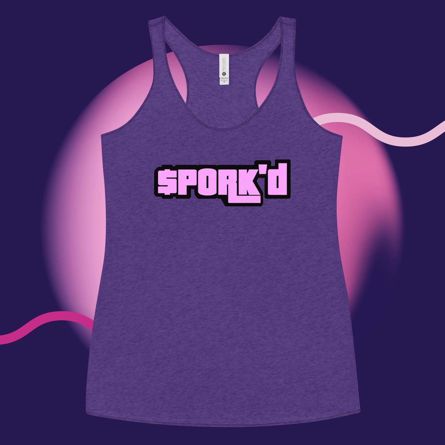 AN-D000#S-052 $PORK'D Women's Racerback Tank Top