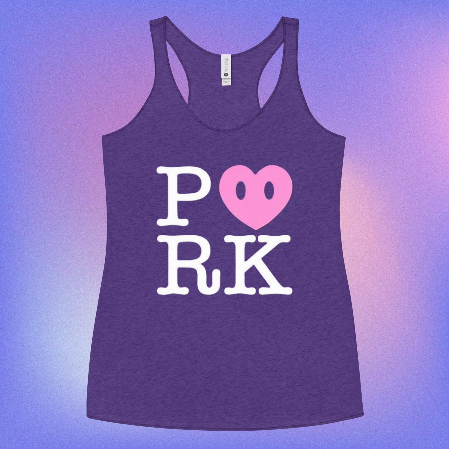 AN-D000#S-000 $PORK Women's Racerback Tank Top