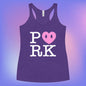 AN-D000#S-000 $PORK Women's Racerback Tank Top