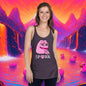 AN-D001#S-001 PINK PEPE $PORK Women's Racerback Tank Top