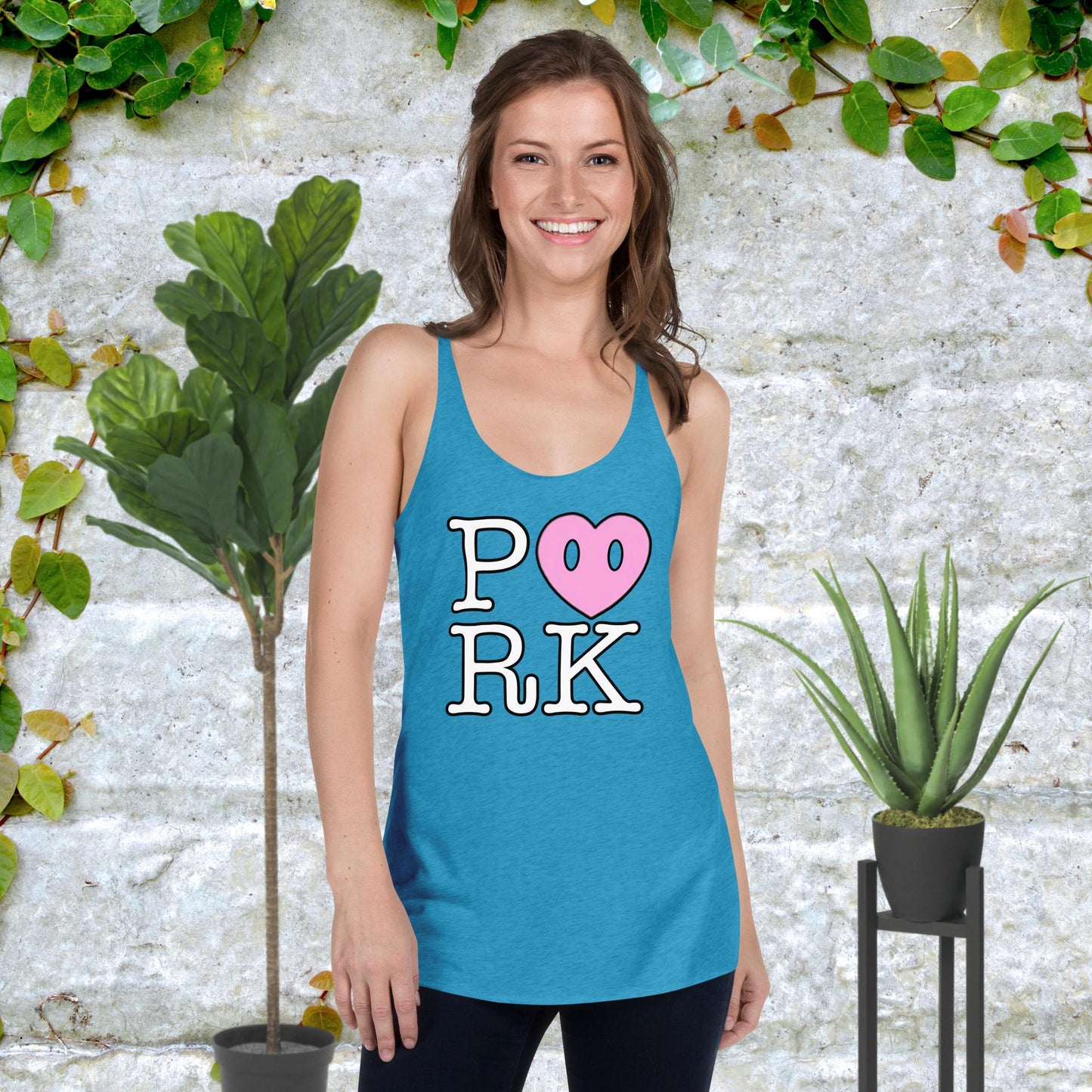 AN-D000#S-000 P<3RK Women's Racerback Tank Top